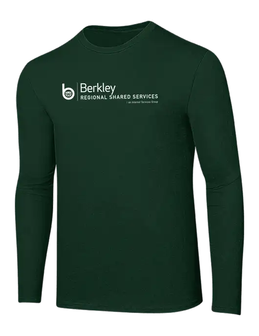 Ring Spun Forest Green 4.5 oz Long Sleeve T-Shirt w/Berkley RSS logo