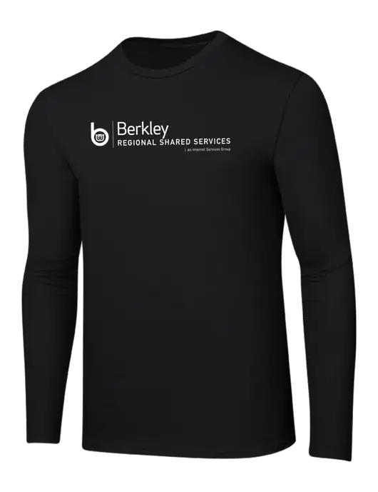 Ring Spun Jet Black 4.5 oz Long Sleeve T-Shirt w/Berkley RSS logo