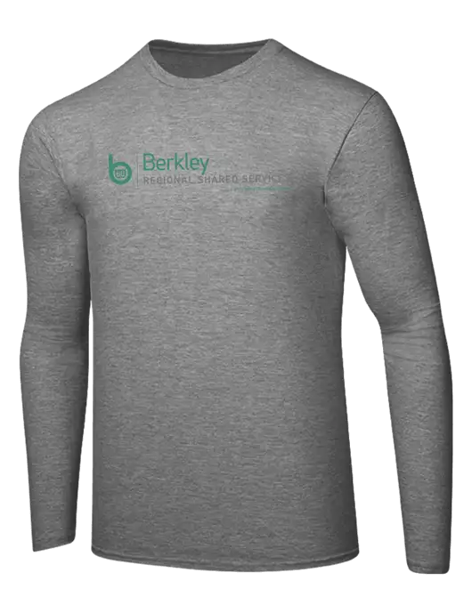 Ring Spun Light Heather Grey 4.5 oz Long Sleeve T-Shirt w/Berkley RSS logo