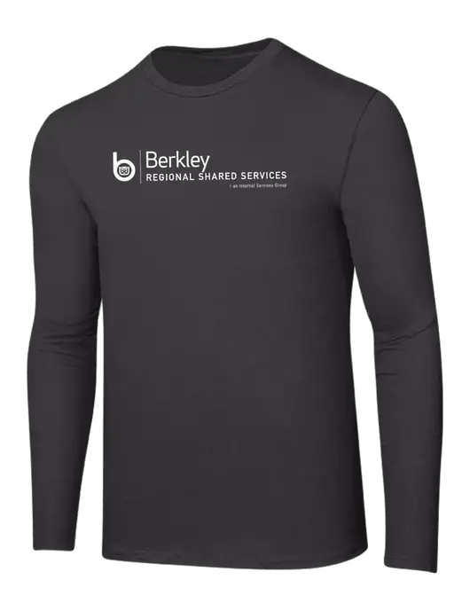 Ring Spun Charcoal 4.5 oz Long Sleeve T-Shirt w/Berkley RSS logo