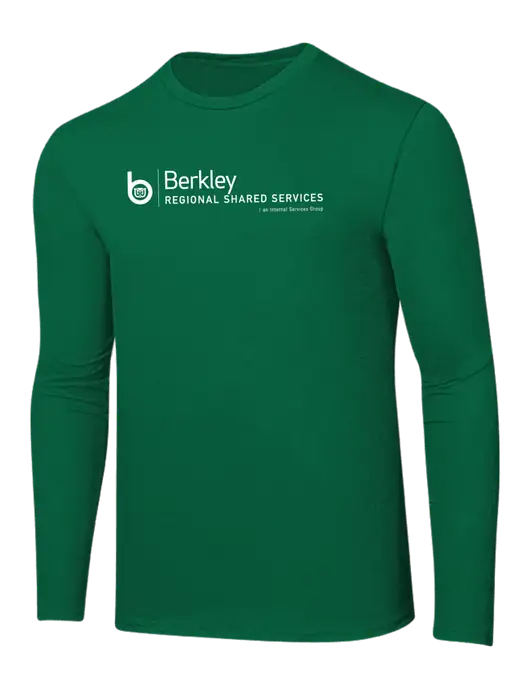 Ring Spun Kelly Green 4.5 oz Long Sleeve T-Shirt w/Berkley RSS logo