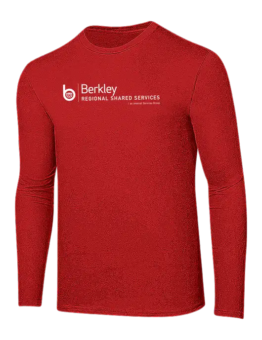 Ring Spun Dark Red 4.5 oz Long Sleeve T-Shirt w/Berkley RSS logo