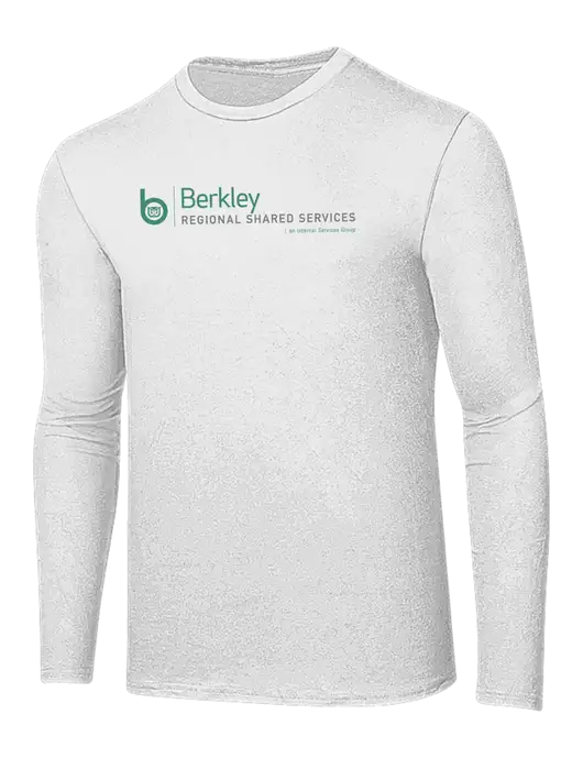 Ring Spun White 4.5 oz Long Sleeve T-Shirt w/Berkley RSS logo