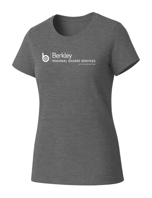 Womens Seriously Soft Grey Frost T-Shirt w/Berkley RSS logo