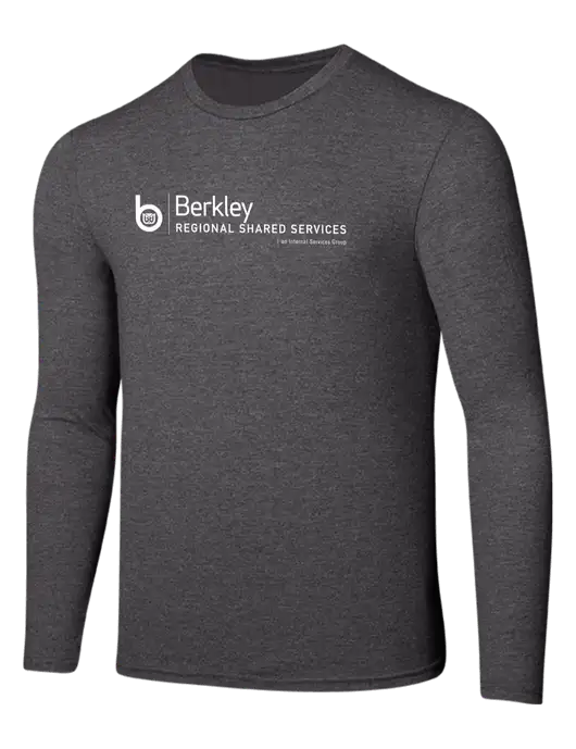 Seriously Soft Heathered Charcoal Long Sleeve T-Shirt w/Berkley RSS logo