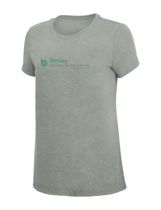 Womens Simply Soft Grey Frost 4.5oz  Poly/Combed Ring Spun Cotton T-Shirt w/Berkley RSS logo