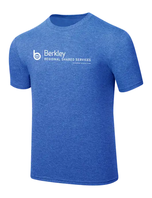 Simply Soft Royal Frost 4.5oz  Poly/Combed Ring Spun Cotton T-Shirt w/Berkley RSS logo