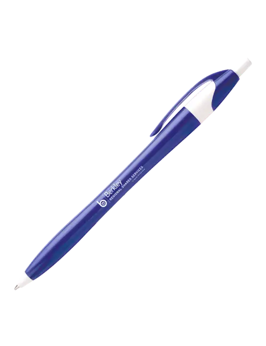 Novella Royal/White Executive Pen - Blue Ink w/Berkley RSS logo