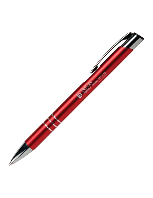 Laurent Red Pen - Black Ink w/Berkley RSS logo