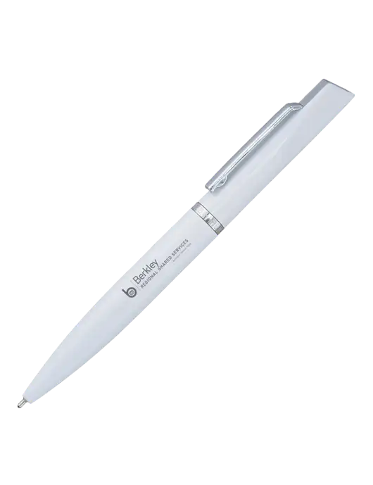 Santos White Pen - Black Ink w/Berkley RSS logo