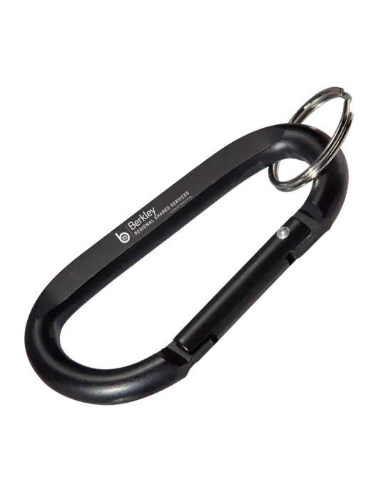 Black Carabiner & Key Ring w/Berkley RSS logo