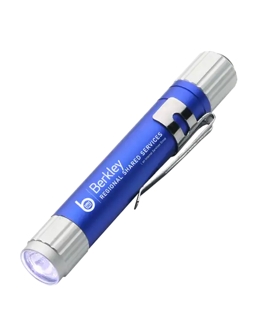 Blue Aluminum LED Penlight w/Berkley RSS logo