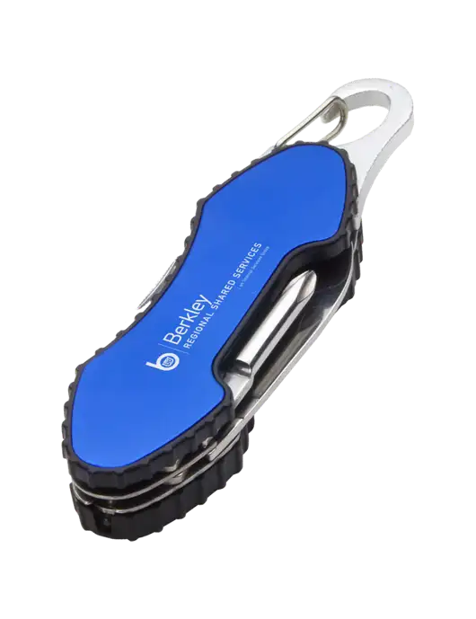 Blue 6 in 1 Tool with Carabiner w/Berkley RSS logo
