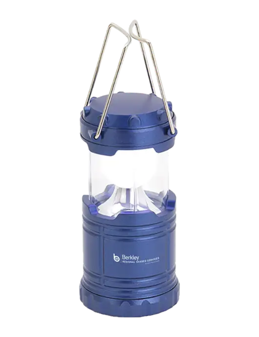 Blue Mini Retro Lantern w/Berkley RSS logo