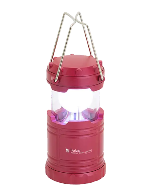 Red Mini Retro Lantern w/Berkley RSS logo