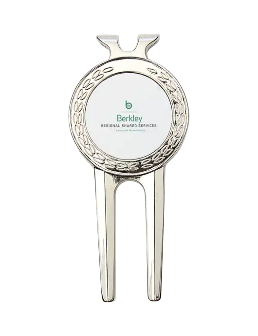 Silver Divot Tool, 1.5 x 3 w/Berkley RSS logo