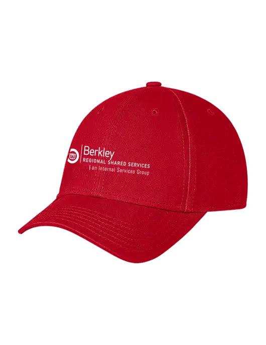 Red Structured Soft Snap Closure Hook & Loop Cap w/Berkley RSS logo