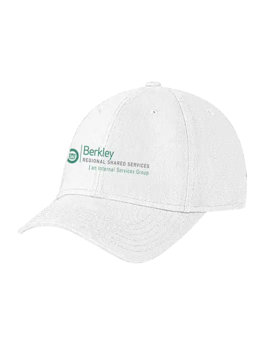 White Structured Soft Snap Closure Hook & Loop Cap w/Berkley RSS logo
