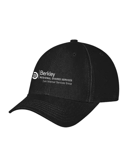 Black Structured Soft Snap Closure Hook & Loop Cap w/Berkley RSS logo