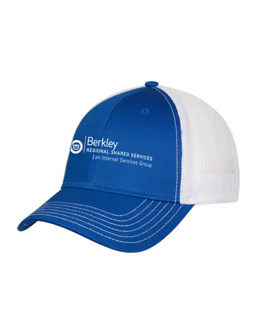 Royal/White Mesh Trucker Cap Snap Back w/Berkley RSS logo