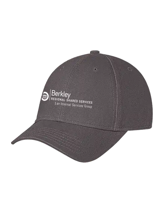 Medium Dark Grey Structured Soft Snap Closure Hook & Loop Cap w/Berkley RSS logo