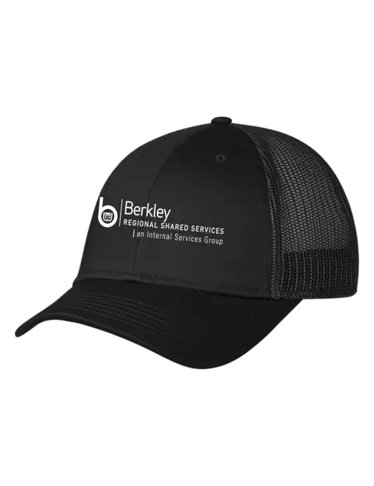 Black Mesh Trucker Cap Snap Back w/Berkley RSS logo