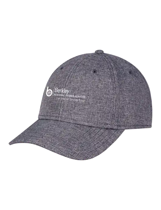 Heather Charcoal Structured Linen Look Cap Hook & Loop w/Berkley RSS logo