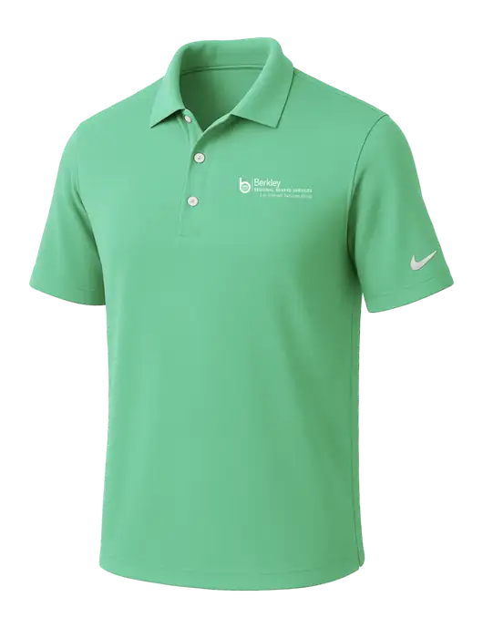 NIKE Very Light Green Dri-Fit Micro Pique Polo w/Berkley RSS logo