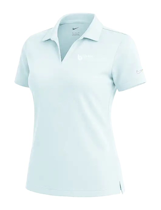 NIKE Very Light Blue Womens Dri-Fit Micro Pique Polo w/Berkley RSS logo