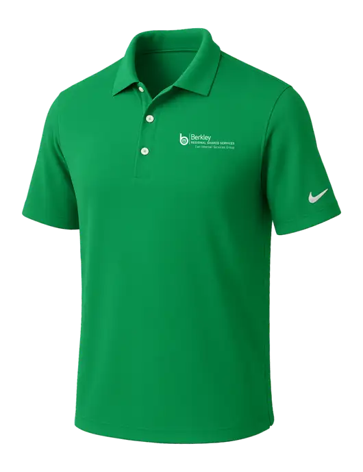 NIKE Kelly Green Dri-Fit Micro Pique Polo w/Berkley RSS logo