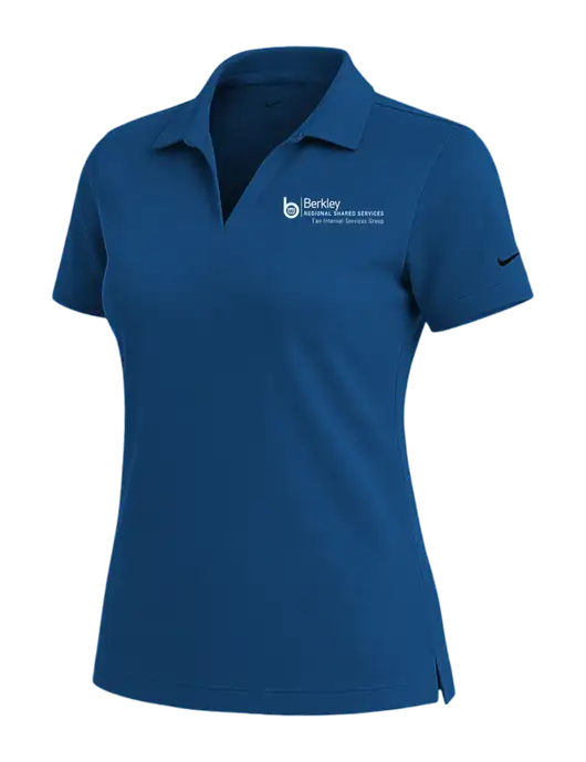 NIKE Dark Royal Womens Dri-Fit Micro Pique Polo w/Berkley RSS logo