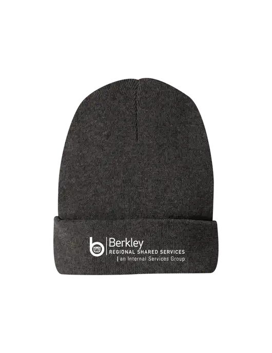 Recycled Charcoal Heather Beanie w/Berkley RSS logo