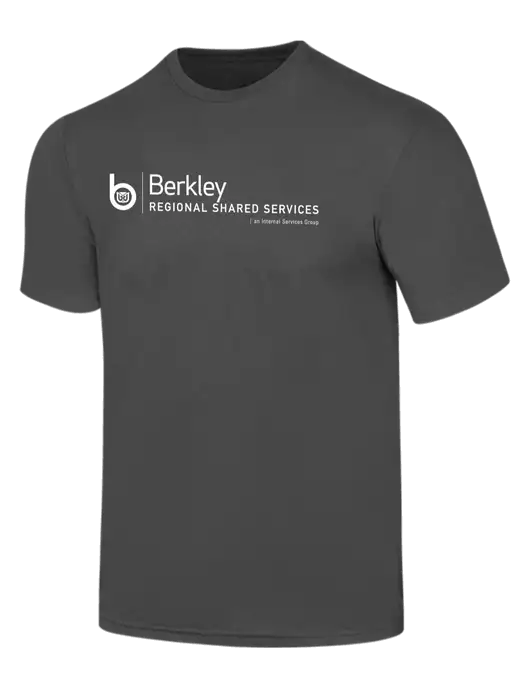 Simply Soft Charcoal 4.5oz  Poly/Combed Ring Spun Cotton T-Shirt w/Berkley RSS logo