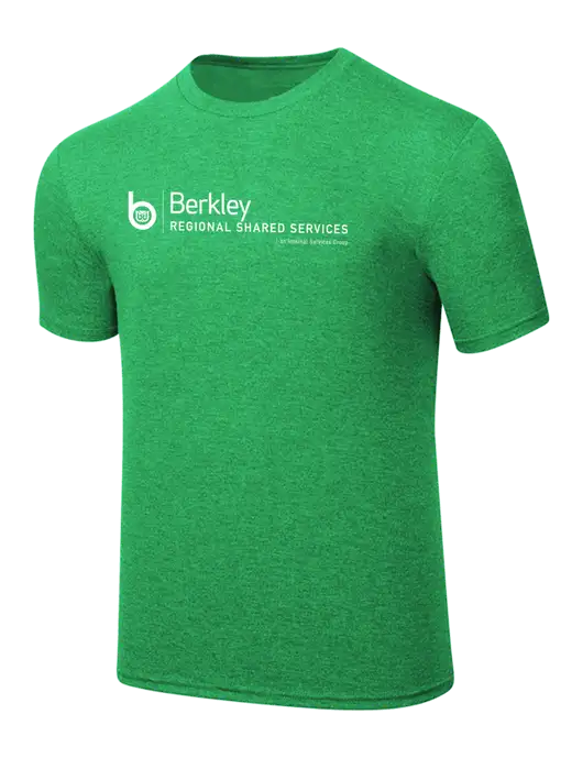 Simply Soft Kelly Green Frost 4.5oz  Poly/Combed Ring Spun Cotton T-Shirt w/Berkley RSS logo