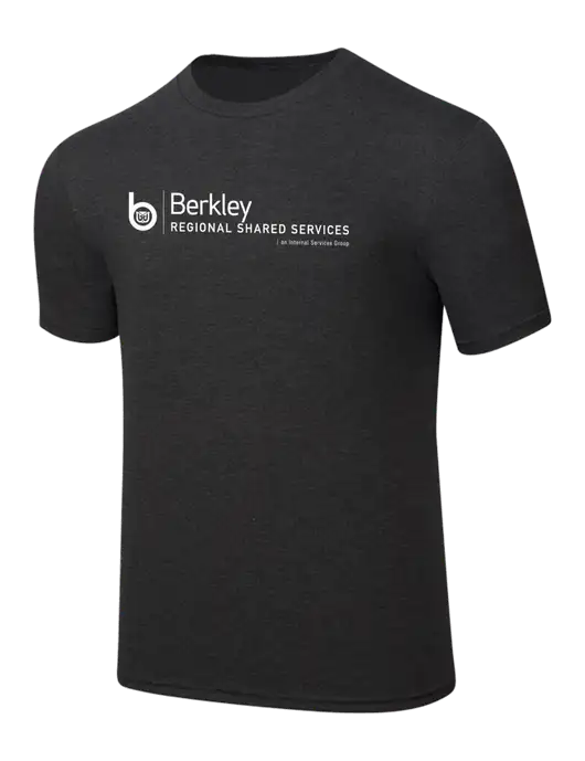 Simply Soft Black Frost 4.5oz  Poly/Combed Ring Spun Cotton T-Shirt w/Berkley RSS logo