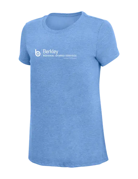 Womens Simply Soft Maritime Frost 4.5oz Poly/Combed Ring Spun Cotton T-Shirt
 w/Berkley RSS logo
