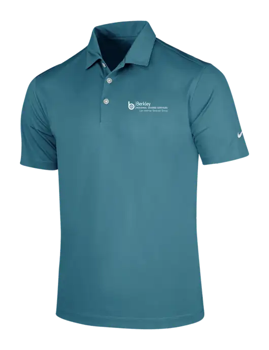 NIKE Dark Teal Dri-Fit Vertical Mesh Polo w/Berkley RSS logo