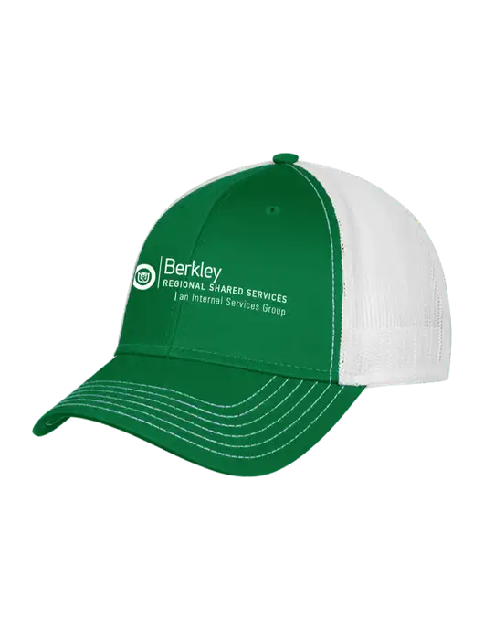 Kelly/White Mesh Trucker Cap Snap Back w/Berkley RSS logo