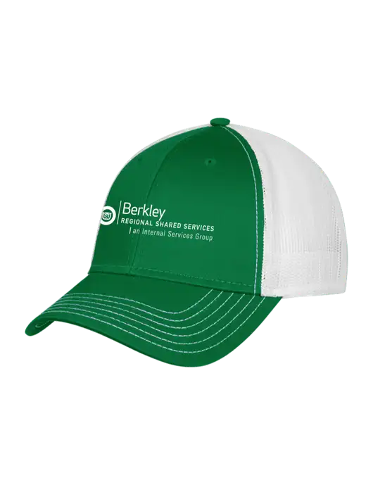 Kelly & White Mesh Trucker Cap Snap Back w/Berkley RSS logo