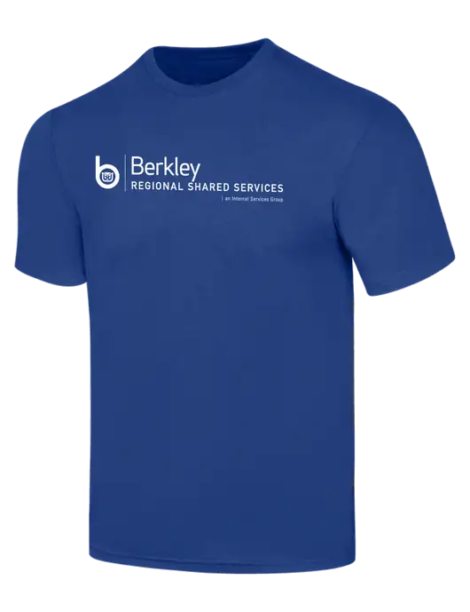 Simply Soft Dark Royal 4.5oz  Poly/Combed Ring Spun Cotton T-Shirt w/Berkley RSS logo