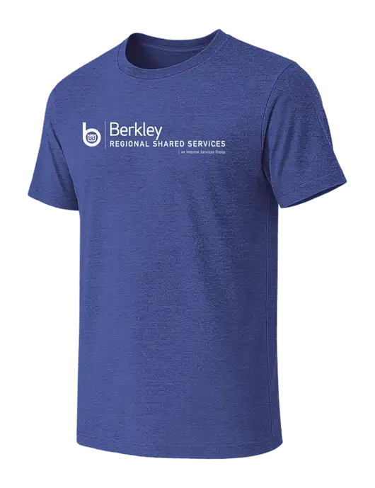 BELLA+CANVAS Heather Royal CVC Short Sleeve Tee w/Berkley RSS logo