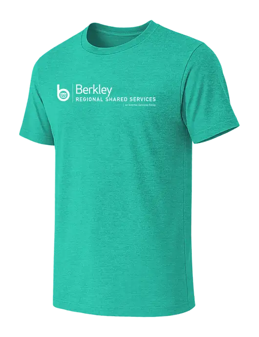 BELLA+CANVAS Heather Teal CVC Short Sleeve Tee w/Berkley RSS logo