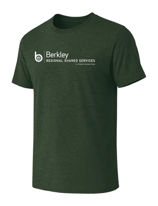 BELLA+CANVAS Heather Forest CVC Short Sleeve Tee w/Berkley RSS logo
