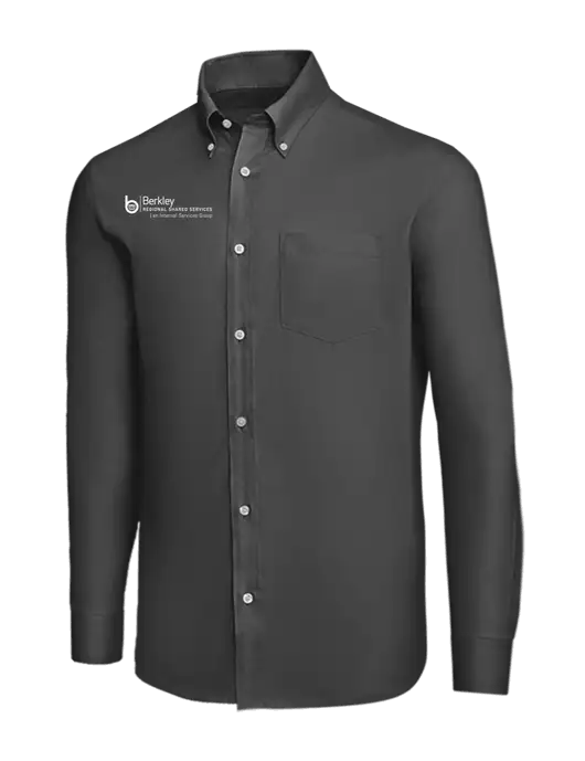 Brooks Brothers Dark Grey Wrinkle-Free Stretch Nailhead Shirt w/Berkley RSS logo