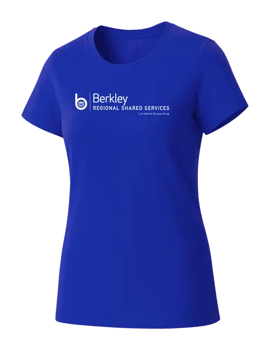 Womens Seriously Soft Royal T-Shirt w/Berkley RSS logo