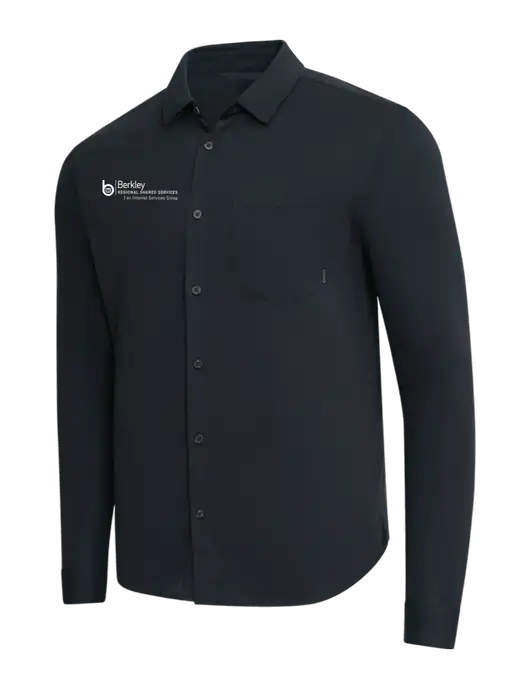OGIO Black Extend Long Sleeve Button Up Shirt w/Berkley RSS logo