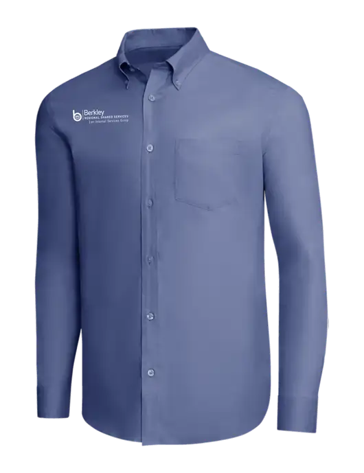 Brooks Brothers Light Navy Wrinkle-Free Stretch Pinpoint Shirt w/Berkley RSS logo