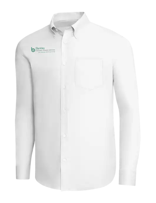 Brooks Brothers White Wrinkle-Free Stretch Pinpoint Shirt w/Berkley RSS logo