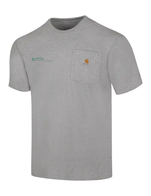 Carhartt Loose Fit Workwear Light Grey Heather Short Sleeve Pocket T-Shirt w/Berkley RSS logo