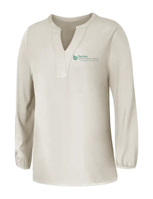 Mercer+Mettle Womens Ivory Stretch Crepe 3/4 Sleeve Blouse w/Berkley RSS logo